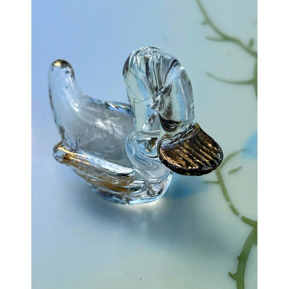 Vintage 1970s Lot 3 Miniature blown glass animals Duck, elephant, Rhino - Picture 4 of 8